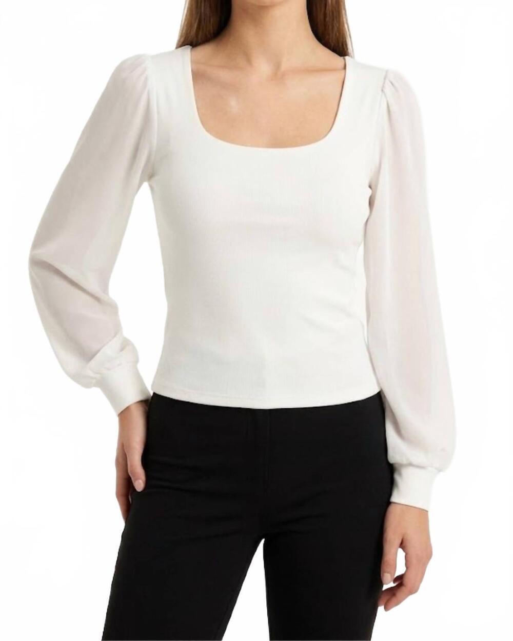 NEW KLD celine double layer knit top in ivory